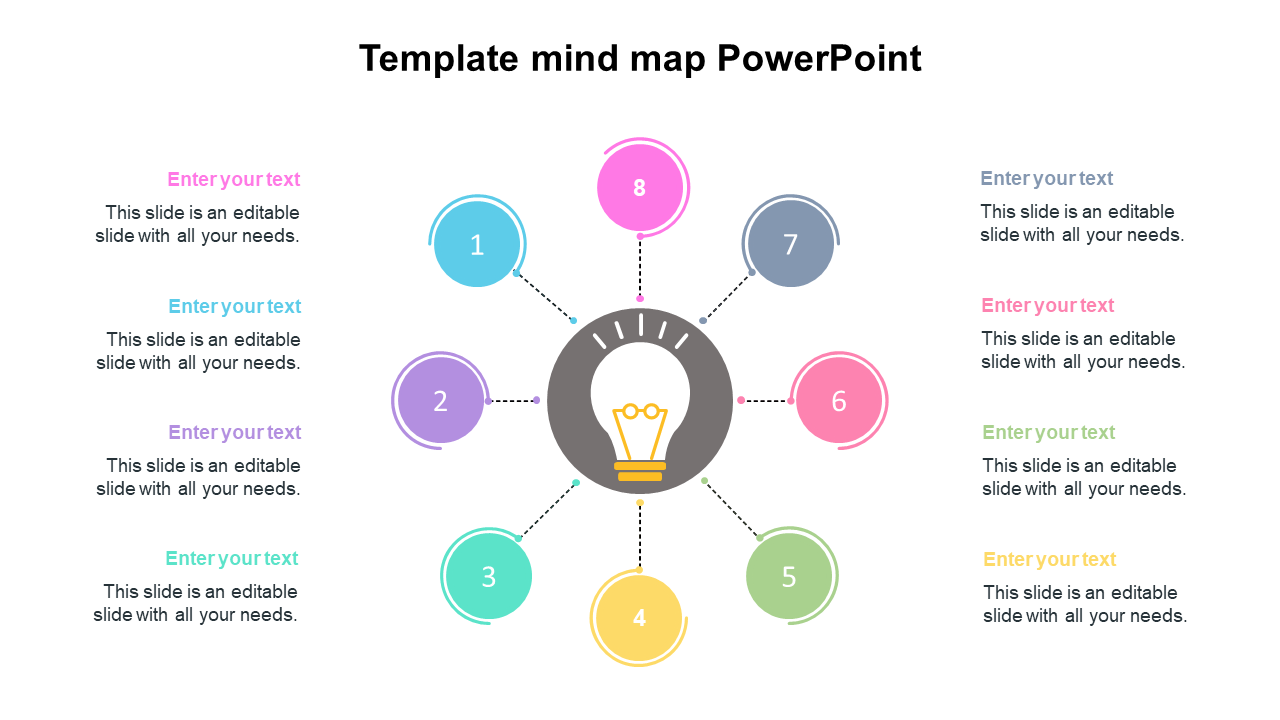 Template mind map PowerPoint 